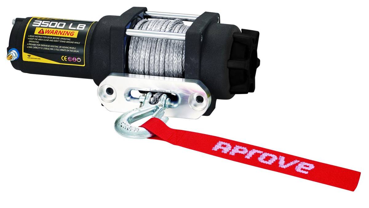 Aprove 3500 LB Winch with Dyneema Synthetic Rope