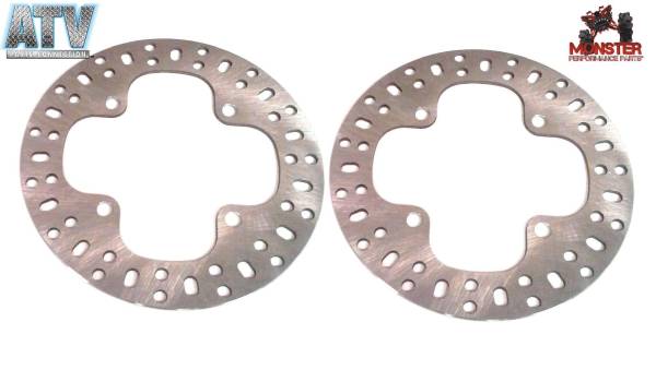 ATV Parts Connection - Monster Brakes Pair of Rotors replacement for Yamaha 3B4-2582V-00-00, 1HP-F582V-00-00