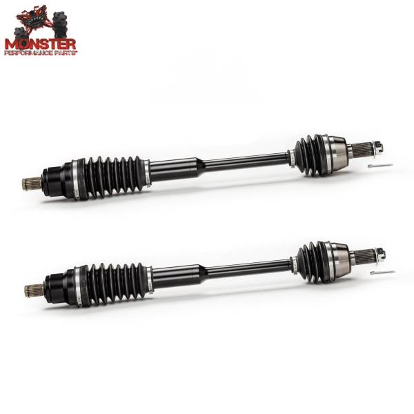 MONSTER AXLES - Monster Front Axle Pair with Bearings for Polaris Ranger 500 700 800, XP Series