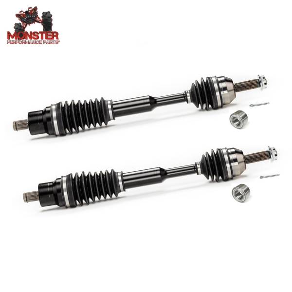 MONSTER AXLES - Monster Front Axle Pair with Bearings for Polaris Ranger 500 570 800, XP Series