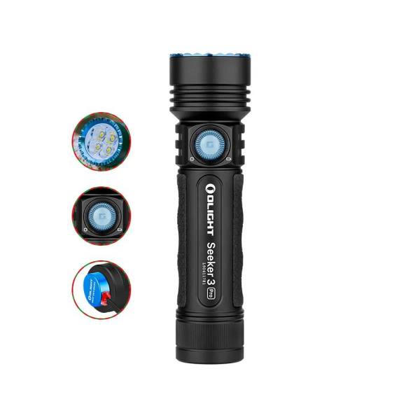 Olight - Olight Seeker 3 Pro Handheld Flashlight 4,200 Lumen- Black