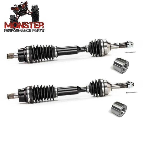 MONSTER AXLES - Monster Rear Axle Pair with Bearings for Kawasaki Brute Force 650i 750 XP Series