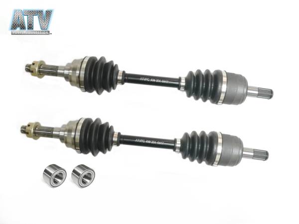 ATV Parts Connection - Front Axle Pair with Wheel Bearings for Kawasaki Prairie 300 4x4 1999-2002