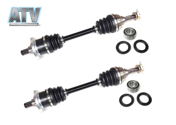 ATV Parts Connection - Front Axle Pair with Wheel Bearing Kits for Arctic Cat 250 300 374 400 500 4x4