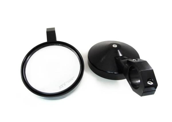 ATV Parts Connection - 5" Side View Mirrors for 1.75" Roll Cage Bar, ATV & UTV, CNC Machined Aluminum