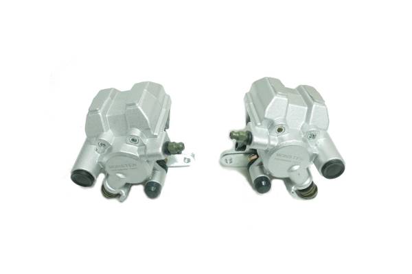 MONSTER AXLES - Front Brake Calipers with Pads for Yamaha ATV 5LP-2580T-00-00, 5LP-2580U-00-00