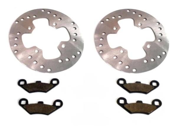 ATV Parts Connection - Front Brake Rotors with Pads for Polaris 5243675, 5240035