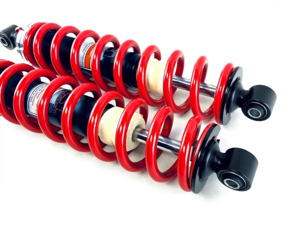 MONSTER AXLES - Monster Performance Rear Monotube Shocks for Yamaha Grizzly 660 2002-2008, Red