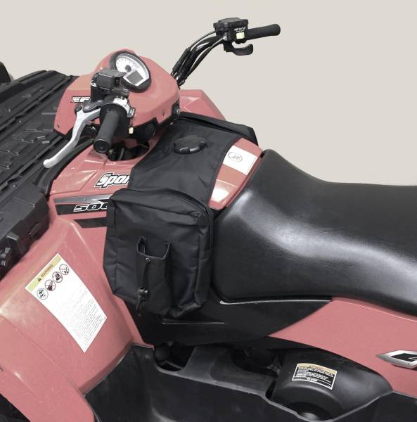 ATV Parts Connection - Padded Cargo Storage Saddle Bag for ATV UTV Motorcycle, Black, Weather Resistant