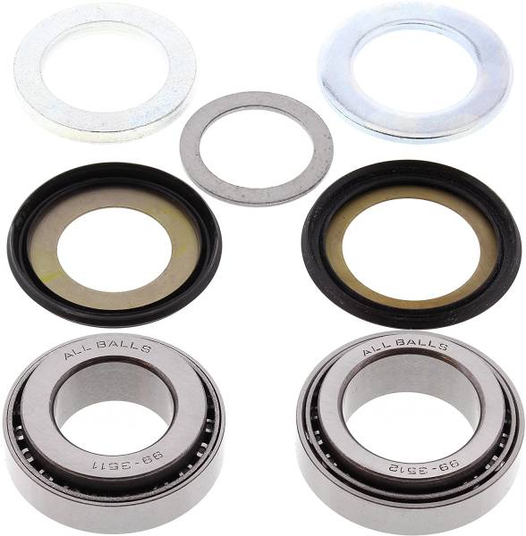 All Balls Racing - All Balls Racing Steering Bearing Kit Honda Motorcycles 22-2011