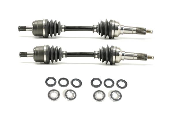 ATV Parts Connection - Front Axle Pair with Wheel Bearing Kits for Yamaha Big Bear, Kodiak, & Wolverine