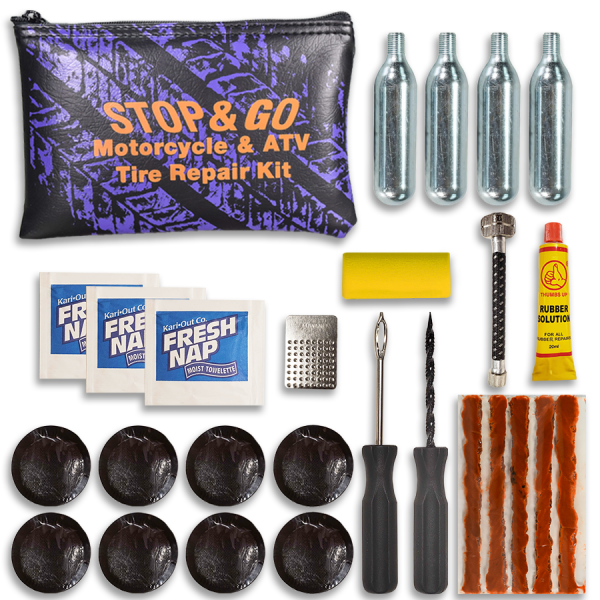 Stop & Go - Stop & Go 1066 Motorcycle/ATV Tubeless Flat Tire Repair Kit Leak Seal Tools