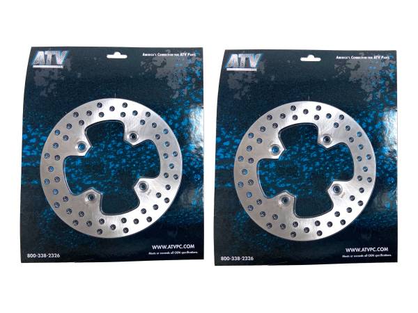 ATV Parts Connection - Front Brake Rotor Pair for Kawasaki Prairie & Brute Force 650i/750i, 41080-0585