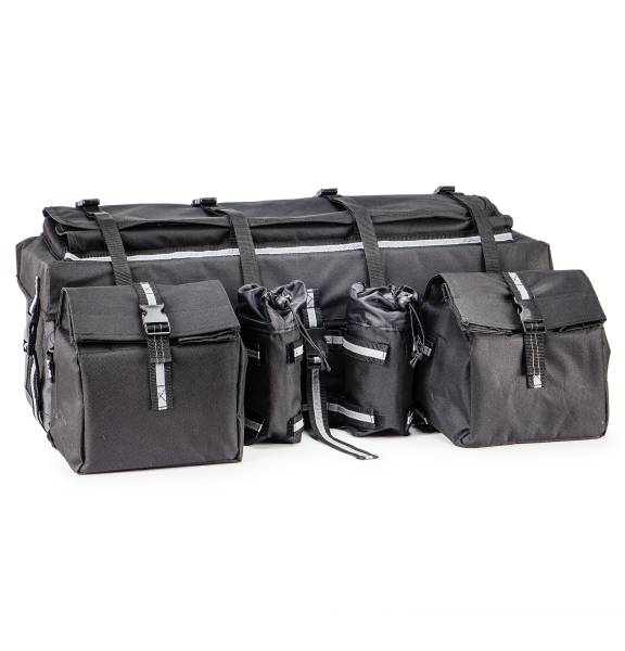 ATV Parts Connection - Storage Cargo Set for ATV Motorcycle Snowmobile, Black, Weather Resistant