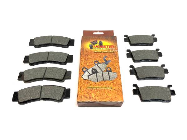 Monster Axles - Monster Full Brake Pad Set for Kawasaki Teryx KRX1000, 43082-0196 43082-0197