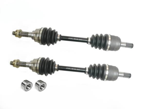 ATV Parts Connection - Front Axle Pair with Wheel Bearings for Kawasaki Prairie 300 4x4 1999-2002