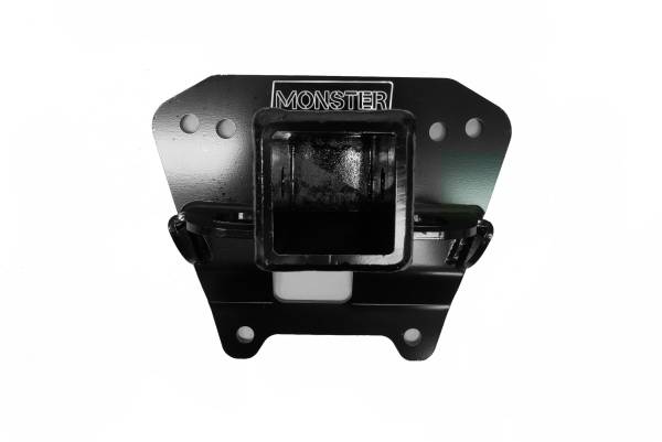MONSTER AXLES - Monster Black Steel 2" Rear Trailer Hitch Receiver for Polaris RZR XP XP4 1000
