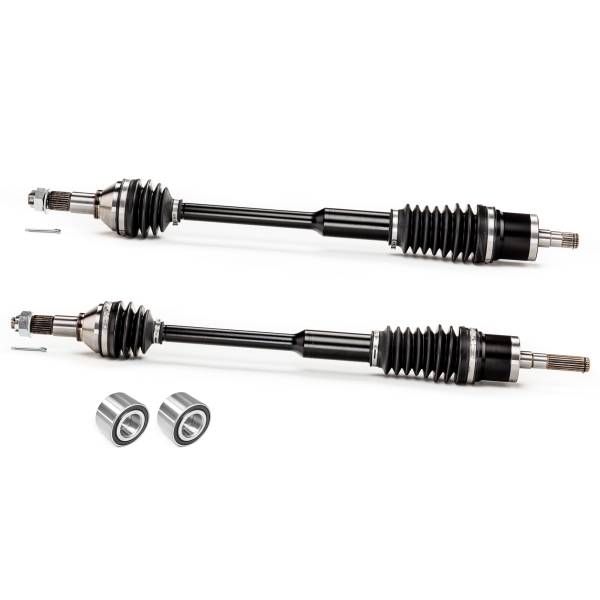 MONSTER AXLES - Monster XP Series Front CV Axles & Brgs for Can-Am 705401235, 705401236, Left & Right, Telescoping, Built Tough, 4340 Chromoly Steel, Direct Fit, Factory Length with 4" of Travel