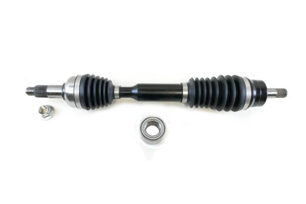 MONSTER AXLES - Monster XP Series Front CV Axle & Brg for Yamaha Grizzly 700 2014-2015, Telescoping, Built Tough, 4340 Chromoly Steel, Direct Fit, Factory Length with 4" of Travel