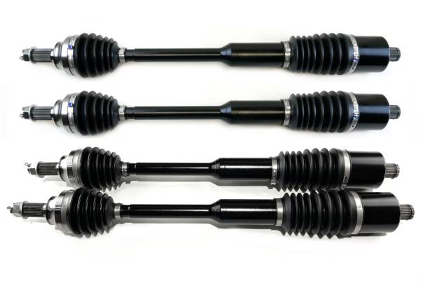 MONSTER AXLES - Monster XP Series Full CV Axle Set for Polaris 1333942, 1334487, Front & Rear, Telescoping, Built Tough, 4340 Chromoly Steel, Direct Fit, Factory Length with 4" of Travel