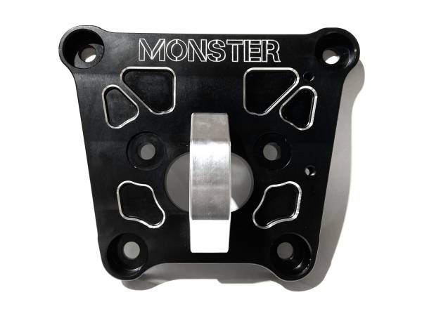 Monster Axles - Monster Performance Radius Rod Plate for Polaris RZR Turbo S S4 2018-2021, Precision Machined, Heavy Duty, Reduces Stress, Protects Frame, Corrosion Resistant, Black