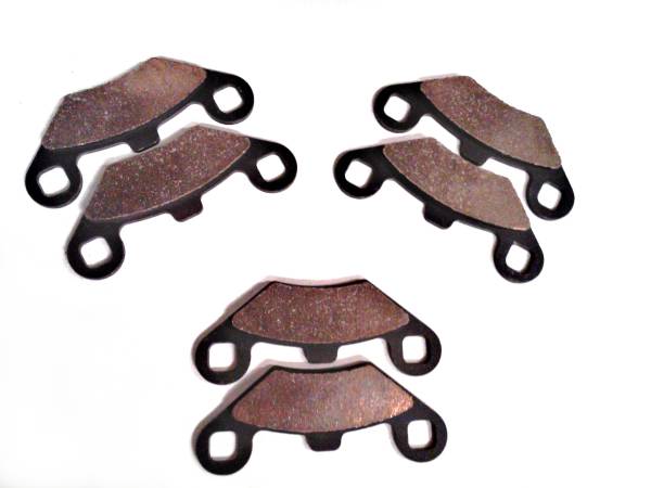 MONSTER AXLES - Monster Performance Full Brake Pad Set for Polaris Hawkeye 300, Outlaw 500, Predator 500, Sportsman 300, Front & Rear, Quiet Braking, Low-Dust, All-Weather, Quality Tested
