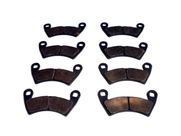 MONSTER AXLES - Monster Performance Full Brake Pad Set for Polaris Ranger & RZR 2205949, 2203747, Front & Rear, Quiet Braking, Low-Dust, All-Weather, Quality Tested