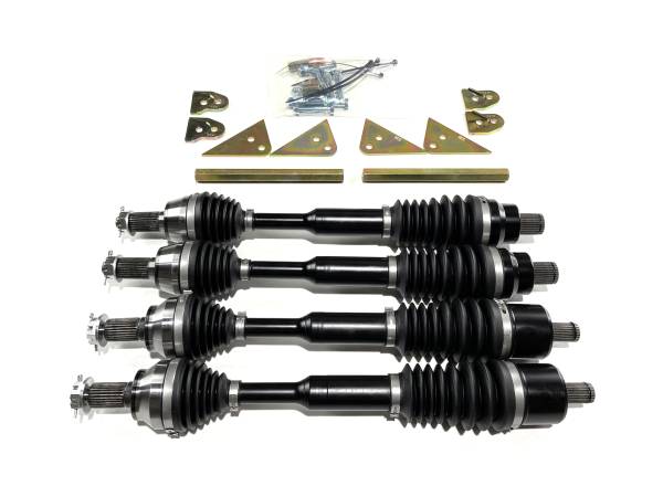 Monster Axles - Monster Full CV Axle Set with High Lifter 2" Lift Kit for Polaris 1333431, 1332642, Front & Rear, Telescoping, 4340 Chromoly, Dominate Trails