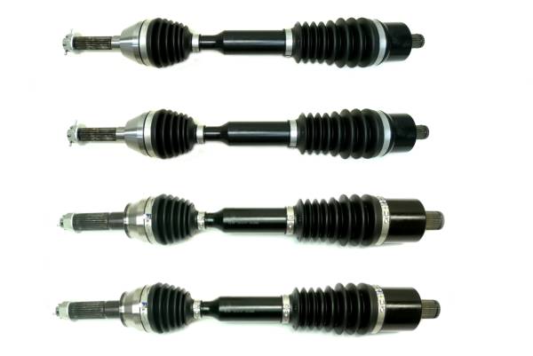 Monster Axles - Monster XP Series Full CV Axle Set for Polaris 1333752, 1333275, Front & Rear, Sportsman 450 570, Telescoping, Built Tough, 4340 Chromoly Steel, Direct Fit, Factory Length with 4" of Travel