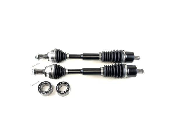 Monster Axles - Monster XP Series Front CV Axles & Brgs for Polaris 1333802, Left & Right, Sportsman & Scrambler 850 1000 48", Telescoping, Built Tough, 4340 Chromoly Steel, Factory Length with 4" of Travel