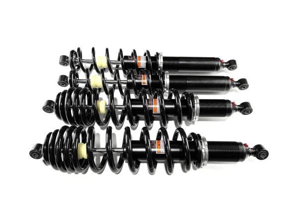 Monster Axles - Monster Performance Full Shock Set for Polaris 7044628, 7044629, Front & Rear, Monotube, Responsive Handling, Quality Tested, Gas-charged, Anti-foam, Anti-shear, Adjustable