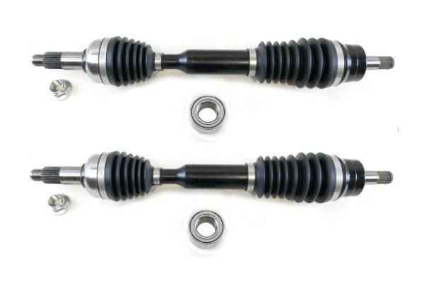 Monster Axles - Monster XP Series Front CV Axles & Brgs for Yamaha Grizzly 700 2014-2015, Left & Right, Telescoping, Built Tough, 4340 Chromoly Steel, Direct Fit, Factory Length with 4" of Travel