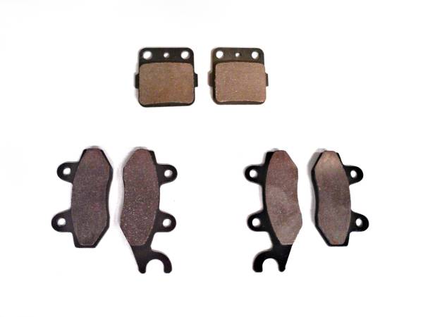 MONSTER AXLES - Monster Performance Full Brake Pad Set for Yamaha YFZ450 2004-2005, Front & Rear, Quiet Braking, Low-Dust, All-Weather, Quality Tested