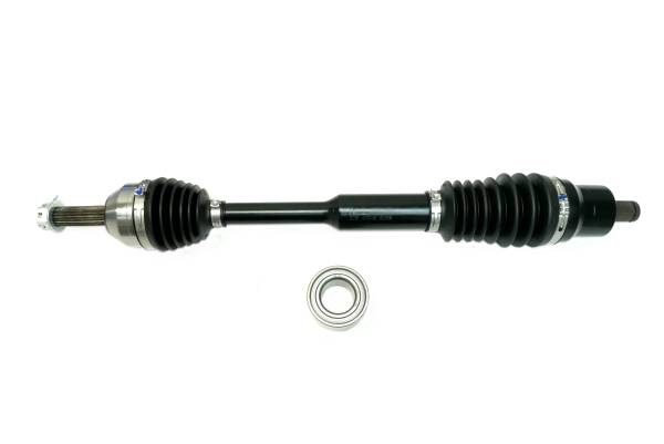 MONSTER AXLES - Monster XP Series Front CV Axle & Brg for Polaris 1333238, Ranger 500 570 ETX EV, Telescoping, Built Tough, 4340 Chromoly Steel, Direct Fit, Factory Length with 4" of Travel