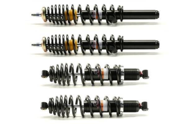 Monster Axles - Monster Performance Full Shock Set for Polaris 7044149, 7044139, Front & Rear, Ranger 400 500 570 800, Monotube, Responsive Handling, Quality Tested, Gas-charged, Anti-foam, Anti-shear, Adjustable