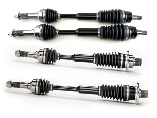 Monster Axles - Monster XP Series Full CV Axle Set for Yamaha Rhino 700 2008-2013, Front & Rear, Telescoping, Built Tough, 4340 Chromoly Steel, Direct Fit, Factory Length with 4" of Travel
