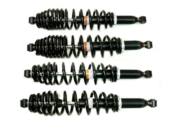 Monster Axles - Monster Performance Full Shock Set for Can-Am 706201110, 706000792, Front & Rear, Monotube, Quality Tested, Gas-charged, Anti-foam, Anti-shear, Adjustable
