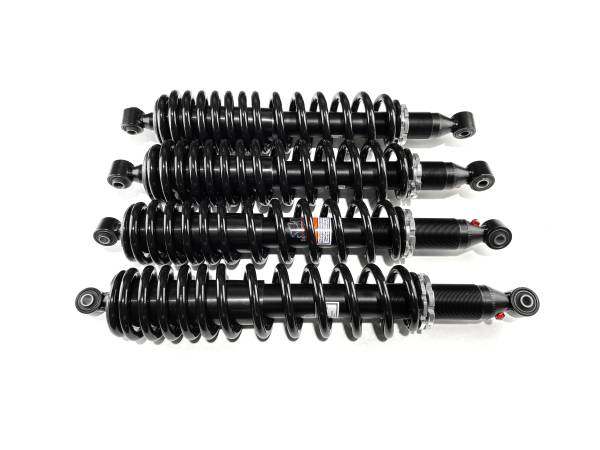 MONSTER AXLES - Monster Performance Full Shock Set for Yamaha Wolverine X2 2019-2020, Front & Rear, Monotube, Dual-Rate, Responsive Handling, Quality Tested, Gas-charged, Anti-foam, Anti-shear, Adjustable