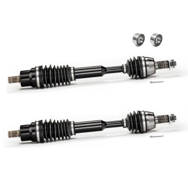 MONSTER AXLES - Monster XP Series Front CV Axles & Brgs for Polaris 1332440, Left & Right, RZR 570 800, Telescoping, Built Tough, 4340 Chromoly Steel, Direct Fit, Factory Length with 4" of Travel
