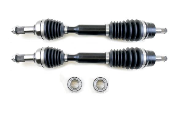 Monster Axles - Monster XP Series Front CV Axles & Brgs for Yamaha Grizzly 700 2016-2023, Left & Right, Telescoping, Built Tough, 4340 Chromoly Steel, Direct Fit, Factory Length with 4" of Travel