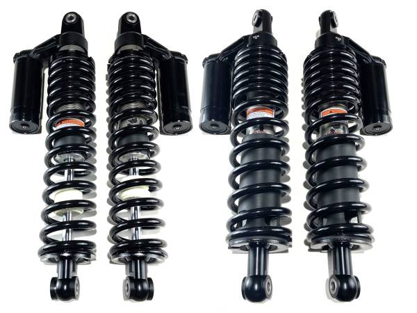 MONSTER AXLES - Monster Performance Full Shock Set for Honda 51400-HL4-AG1ZA, 52500-HL4-AG1ZA, Pioneer 1000-5 Limited Edition & Deluxe, Front & Rear, Monotube, Gas-charged, Anti-foam, Anti-shear, Quality Tested