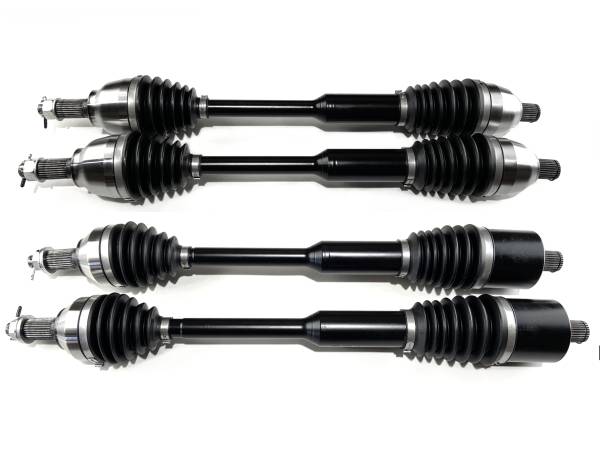 MONSTER AXLES - Monster XP Series Full CV Axle Set for Polaris RZR PRO XP XP4 2020-2024, Front & Rear, Telescoping, Built Tough, 4340 Chromoly Steel, Direct Fit, Factory Length with 4" of Travel