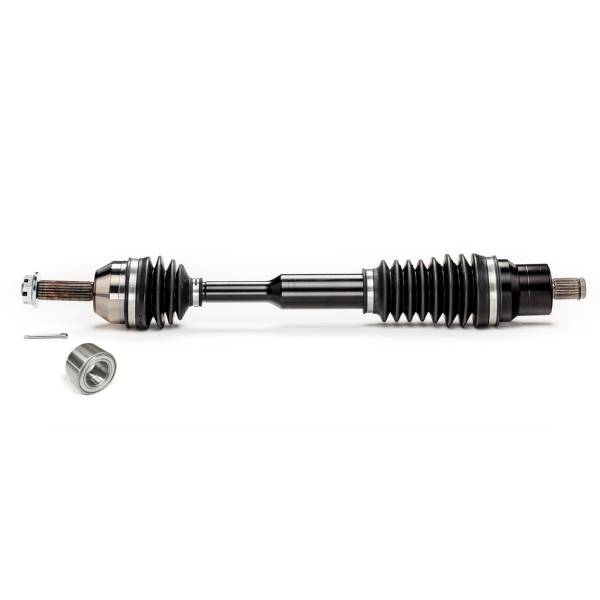 MONSTER AXLES - Monster XP Series Front CV Axle & Brg for Polaris 1332881, Sportsman 400 450 500 700 800, Telescoping, Built Tough, 4340 Chromoly Steel, Direct Fit, Factory Length with 4" of Travel