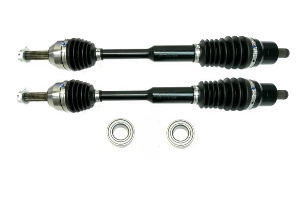MONSTER AXLES - Monster XP Series Front CV Axles & Brgs for Polaris 1333238, Left & Right, Ranger 500 570 ETX EV, Telescoping, Built Tough, 4340 Chromoly Steel, Direct Fit, Factory Length with 4" of Travel