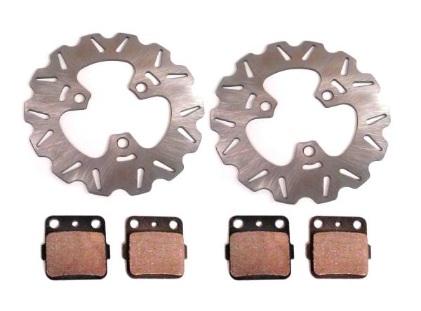 ATV Parts Connection - Performance Front Brake Rotors & Pads for Honda FourTrax SporTrax 250 300 400 450 700XX, Left & Right, Optimal Braking, Quality Tested, Quiet Operation, Corrosion Resistant, ATVPC