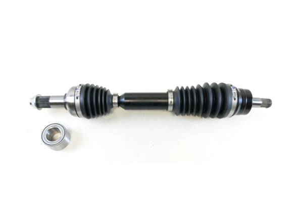MONSTER AXLES - Monster XP Series Front CV Axle & Brg for Yamaha 28P-2510J-02-00, Telescoping, Built Tough, 4340 Chromoly Steel, Direct Fit, Factory Length with 4" of Travel