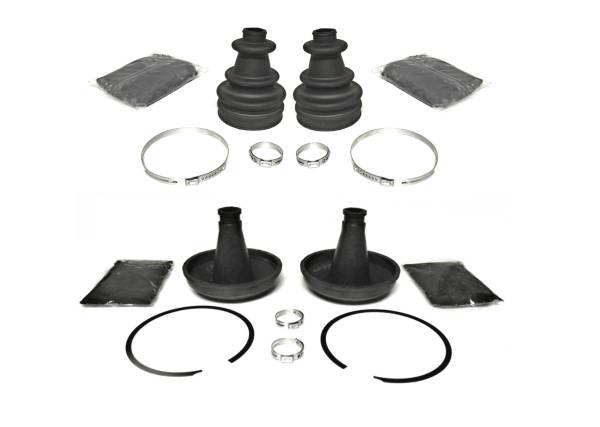 ATV Parts Connection - CV Boot Set for Polaris Outlaw 500 525 IRS 2x4 2006-2011, Rear, Inner & Outer, Durable Rubber, Quality Grease, OE Type Retaining RIngs, Complete Kit, ATVPC