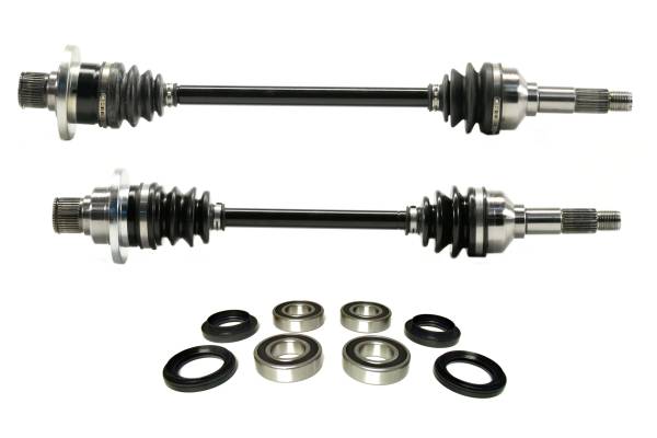 ATV Parts Connection - Precision Rear CV Axles & Bearing Kits for Yamaha Rhino 450 & 660 2004-2009, Left & Right, Quality Tested, Heat-Treated, 4140 Chromoly Steel, Exact Fit, ATVPC