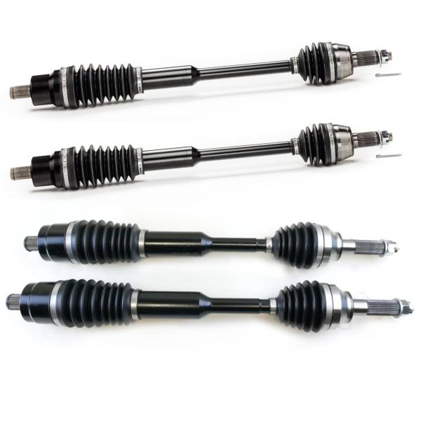 MONSTER AXLES - Monster XP Series Full CV Axle Set for Polaris 1332637 1333748, Ranger 900 1000, Front & Rear, Built Tough, 4340 Chromoly Steel, Direct Fit, fits Stock up to a 4" Lift
