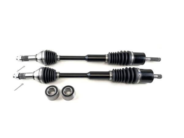 MONSTER AXLES - Monster XP Series Front CV Axles & Brgs for Can-Am 705401801, 705401802, Left & Right, Telescoping, Built Tough, 4340 Chromoly Steel, Direct Fit, Factory Length with 4" of Travel